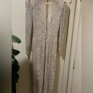 Vintage sequined beaded dress. 100%silk. This could be your wedding dress.